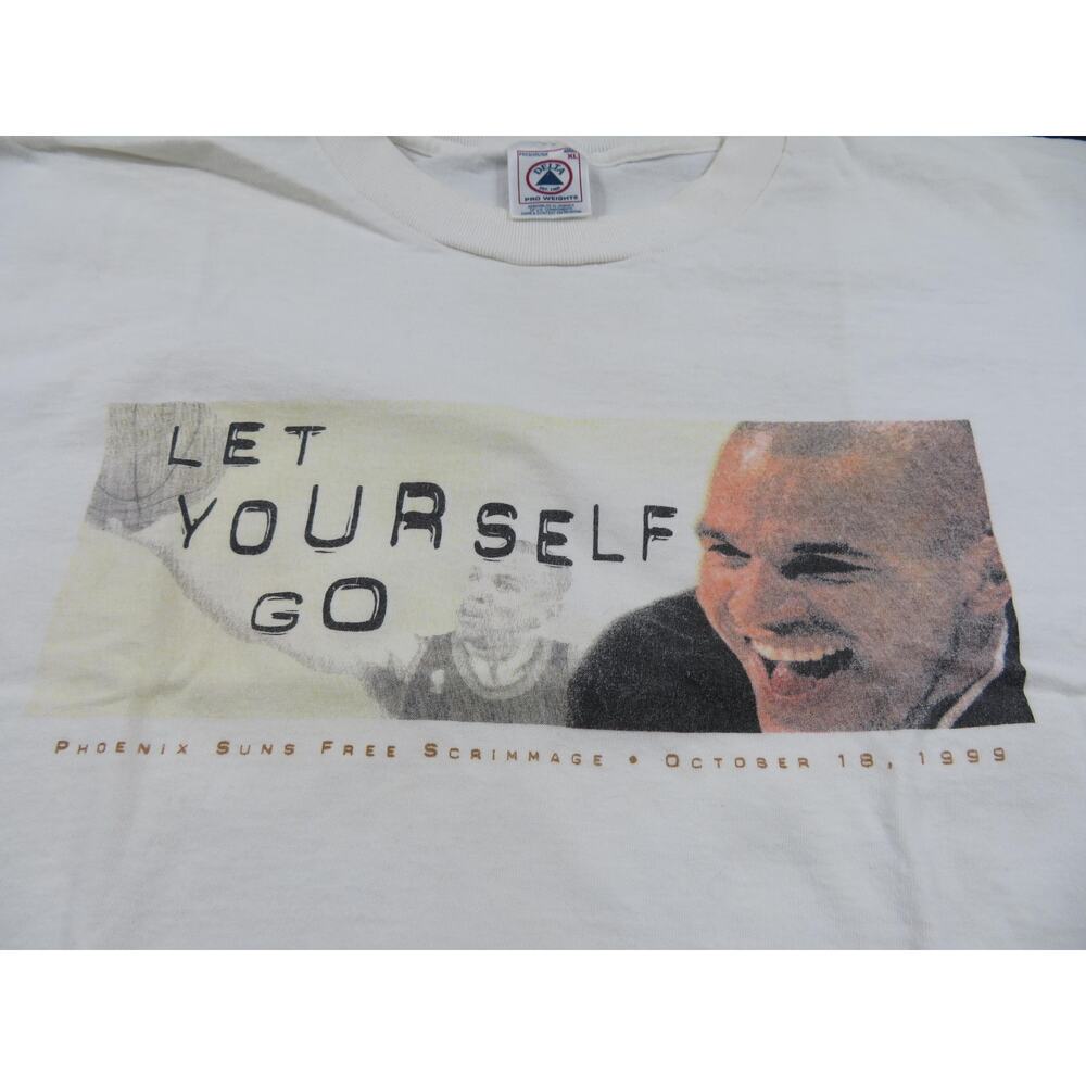 Jason Kidd Phoenix Suns Free Scrimmage 1999 T-Shirt, Double-Sided, White Sz XL - Picture 2 of 8